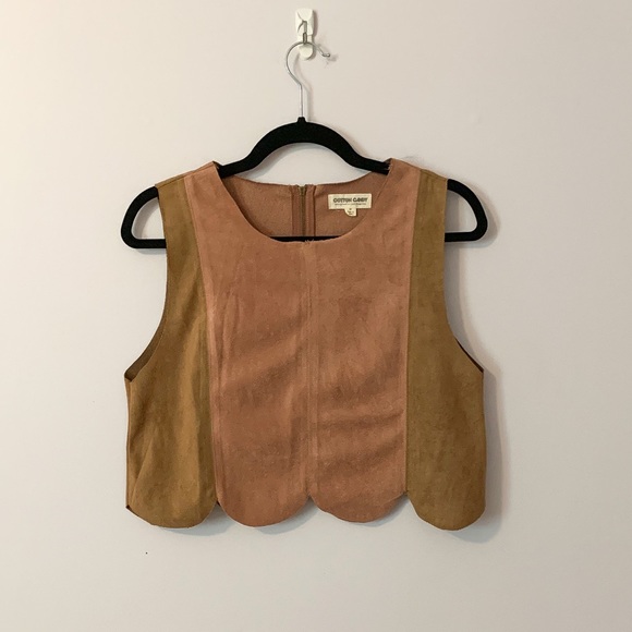 CROP SUEDE TOP - Picture 3 of 4
